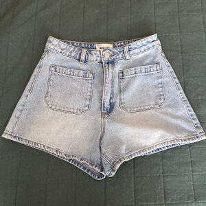 Rolla’s Mirage Denim Cutoff Shorts organic light blue